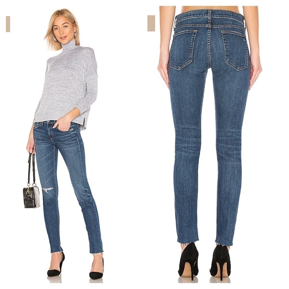 New Rag & Bone Raw Hem Dre Skinny Jeans